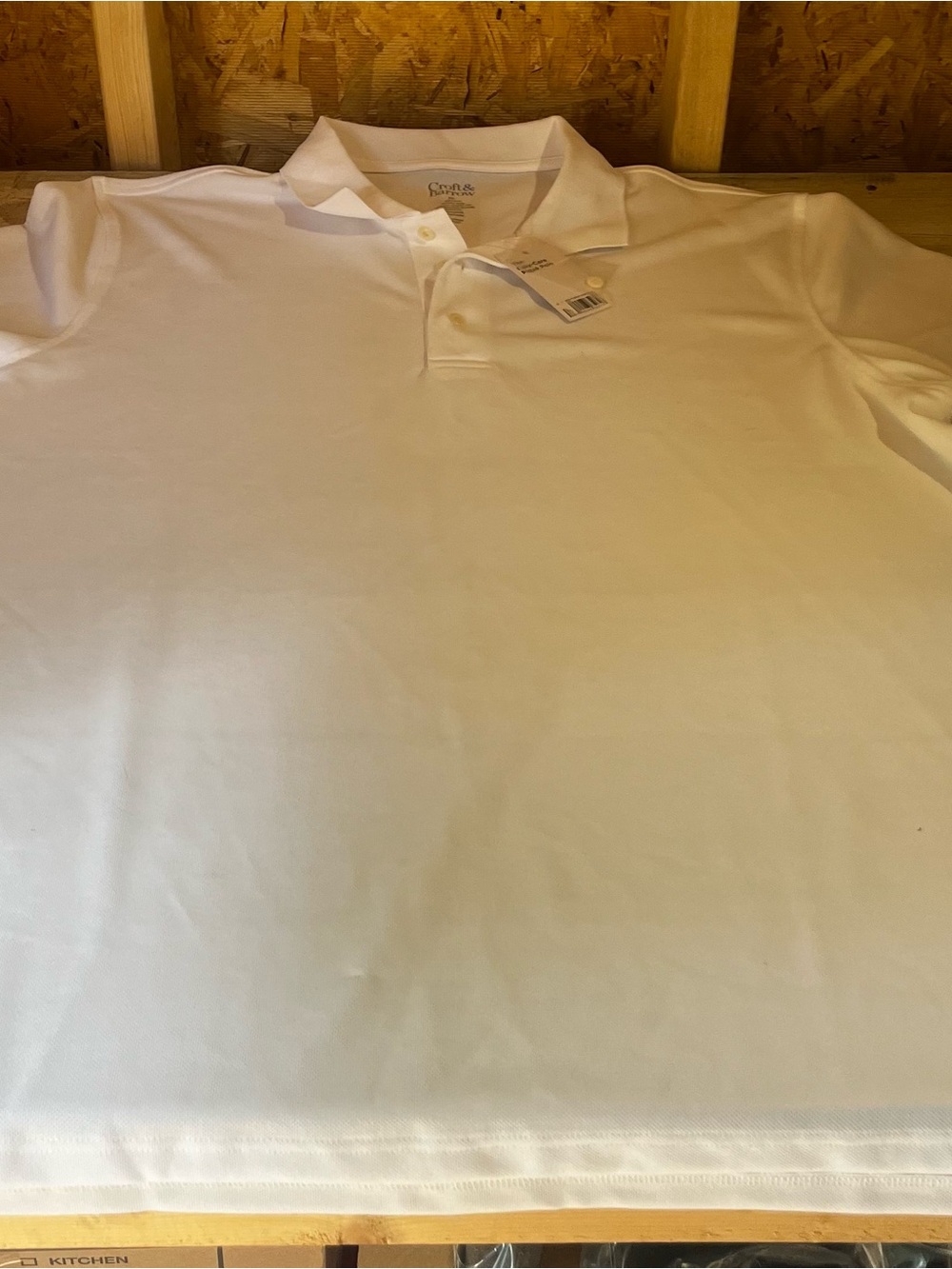 Croft & Barrow Classic White Men's Polo Shirt - Lightweight Comfort Size XL NWT